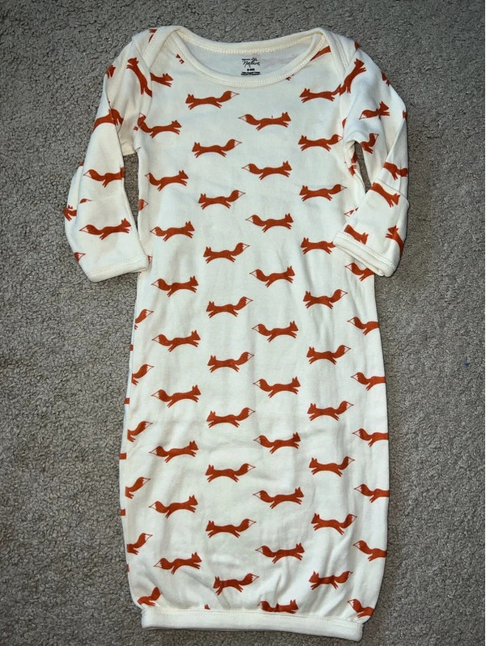 Touched by Nature 0 to 6 months organic sleep gown